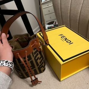 LIKE NEW fendi drawstring bag. Only used once. Comes with original box